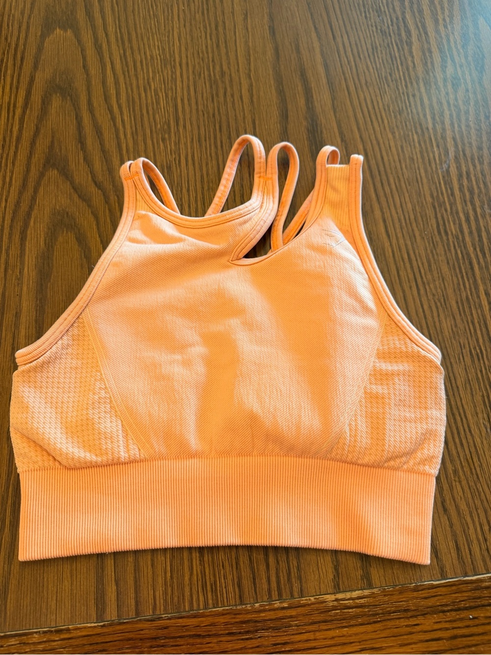 Gymshark Peach Double-Strap Seamless Sports Bra